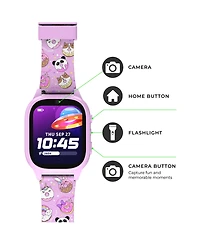Playzoom 4 Kids Fuchsia Leather Silicone Strap Smartwatch, 49mm