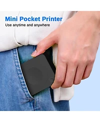 Polono Sticker Printer, PM230-a Mini Thermal Printer Bluetooth Portabel Sticker Maker with 3 Rolls of Paper