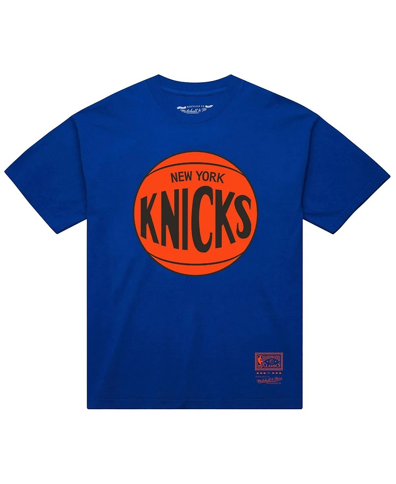 Mitchell & Ness Men's and Women's New York Knicks Hardwood Classics Mvp Logo T-Shirt