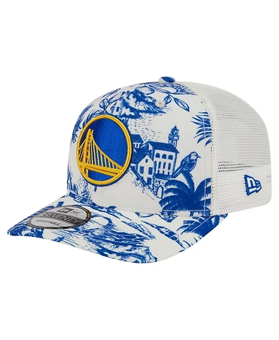 New Era Men's White Golden State Warriors Lemon Tree 9SEVENTY Adjustable Hat