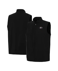 Antigua Men's Black Georgia Bulldogs Regard Full-Zip Vest