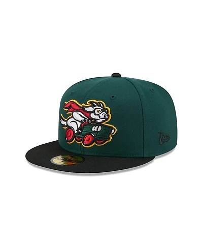 New Era Men's Dark Green Hickory Crawdads Theme Nights 59FIFTY Fitted Hat