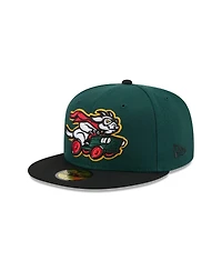 New Era Men's Dark Green Hickory Crawdads Theme Nights 59FIFTY Fitted Hat