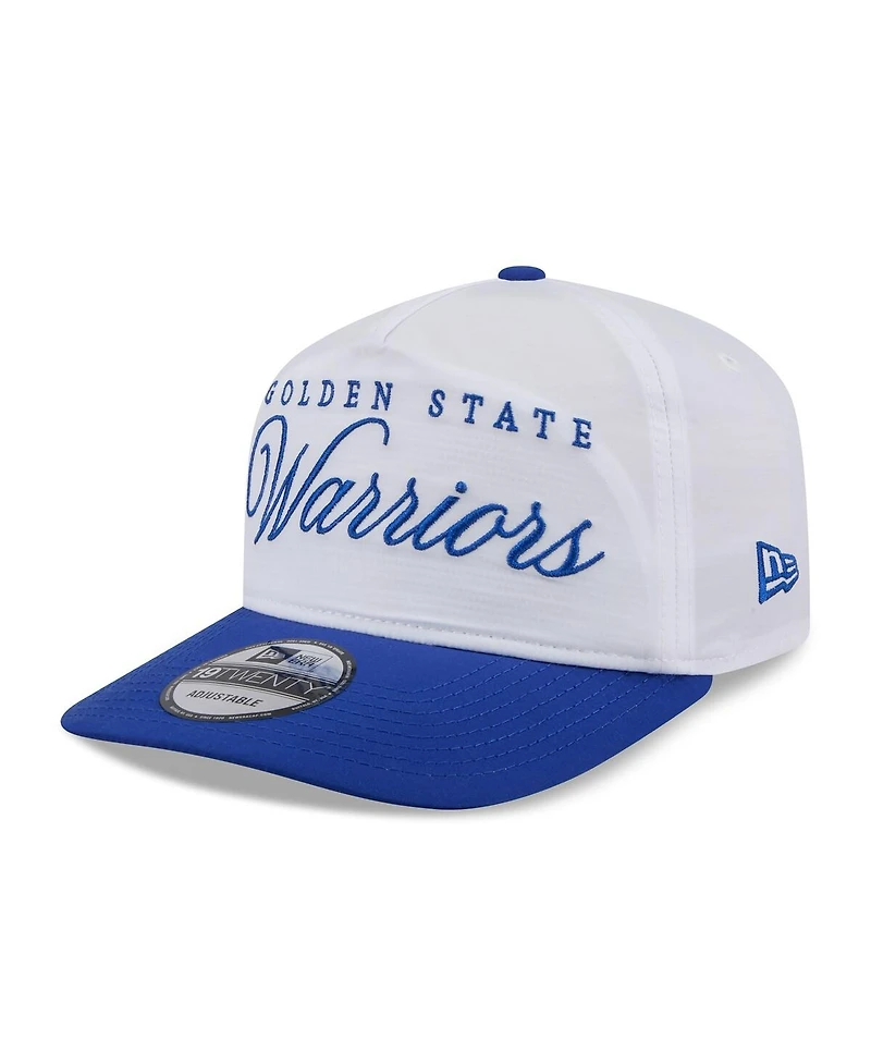 New Era Men's White/Royal Golden State Warriors 2025 Nba Draft On-Stage Nylon 19TWENTY Adjustable Hat