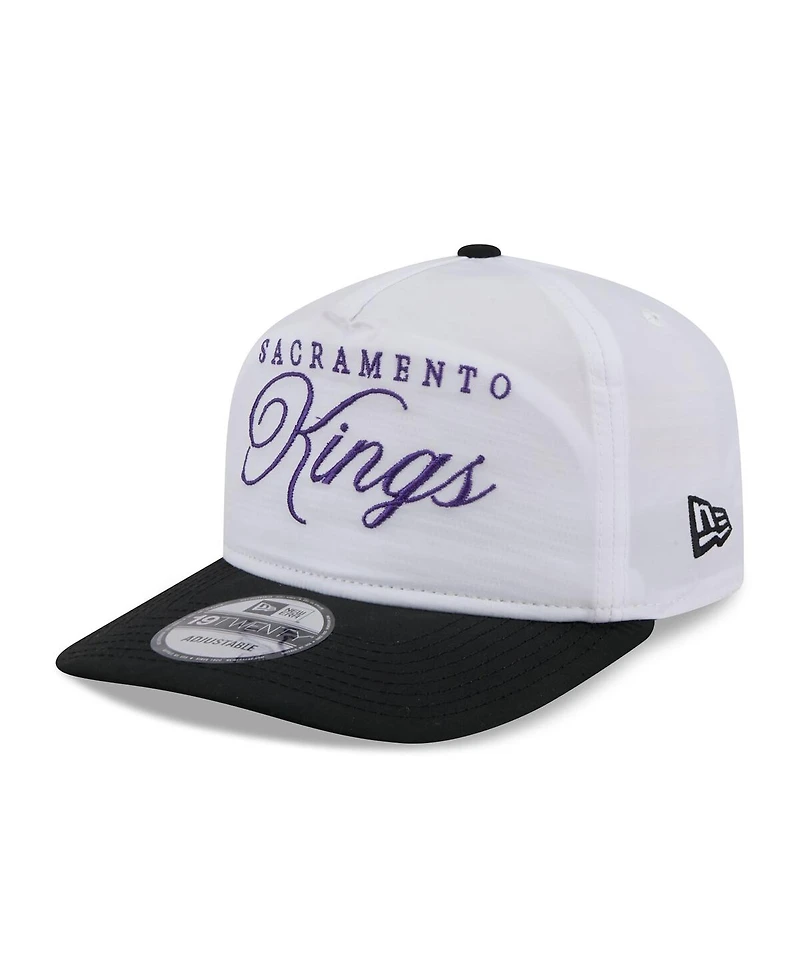 New Era Men's White/Black Sacramento Kings 2025 Nba Draft On-Stage Nylon 19TWENTY Adjustable Hat