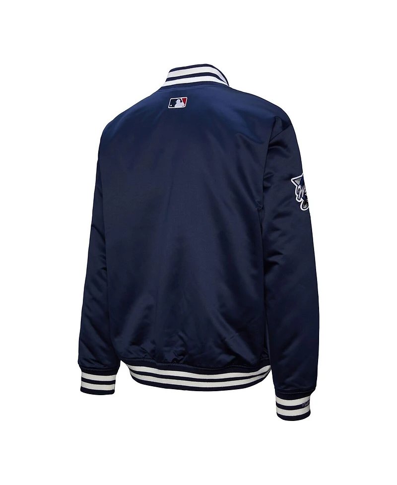 Mitchell & Ness Men's Navy New York Yankees 2000 World Series Full-Snap Varsity Jacket