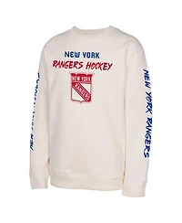 Outerstuff Big Boys and Girls Cream New York Rangers Star Power Pullover Sweatshirt