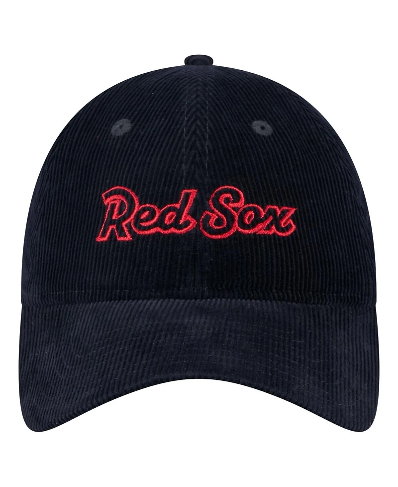 New Era Women's Navy Boston Red Sox Corduroy 9TWENTY Adjustable Hat