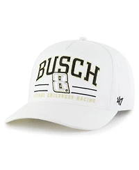 '47 Brand Men's White Kyle Busch Roscoe Hitch Adjustable Hat