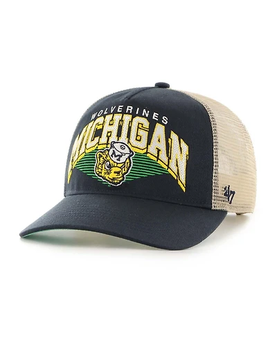 '47 Brand Men's Navy Michigan Wolverines Pomona Mesh Hitch Adjustable Trucker Hat