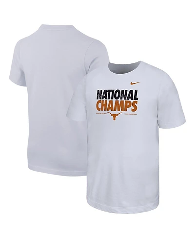 Nike Big Boys and Girls White Texas Longhorns 2025 Ncaa Softball Women's College World Series s Bold T-Shirt