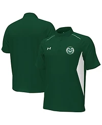 Under Armour Men's Green Colorado State Rams Sideline Title Performance Polo Shirt