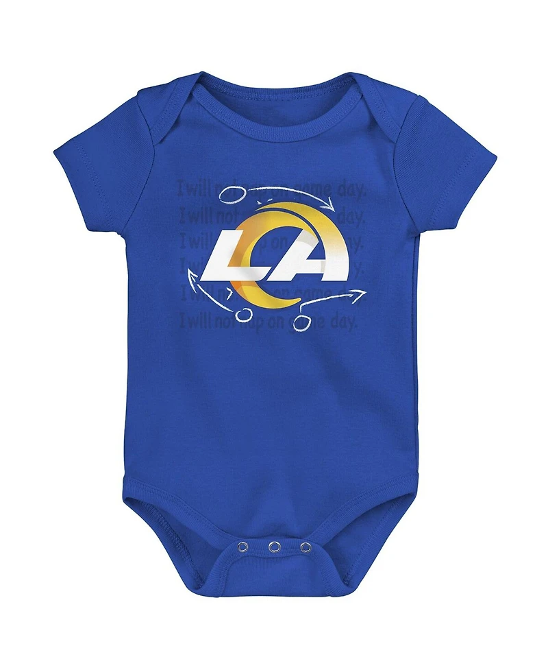 Outerstuff Baby Boys and Girls 3-Pack Los Angeles Rams Team Starter Bodysuit Set
