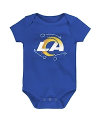 Outerstuff Baby Boys and Girls 3-Pack Los Angeles Rams Team Starter Bodysuit Set