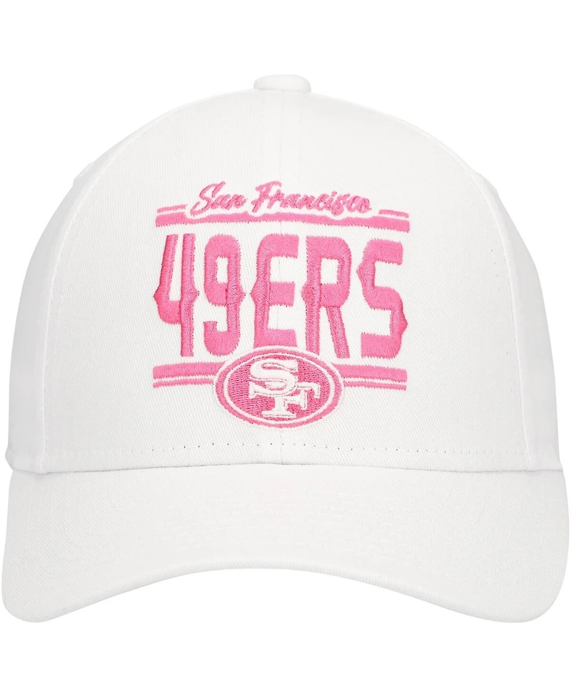 Outerstuff Big Girls San Francisco 49ers All White Structured Adjustable Hat