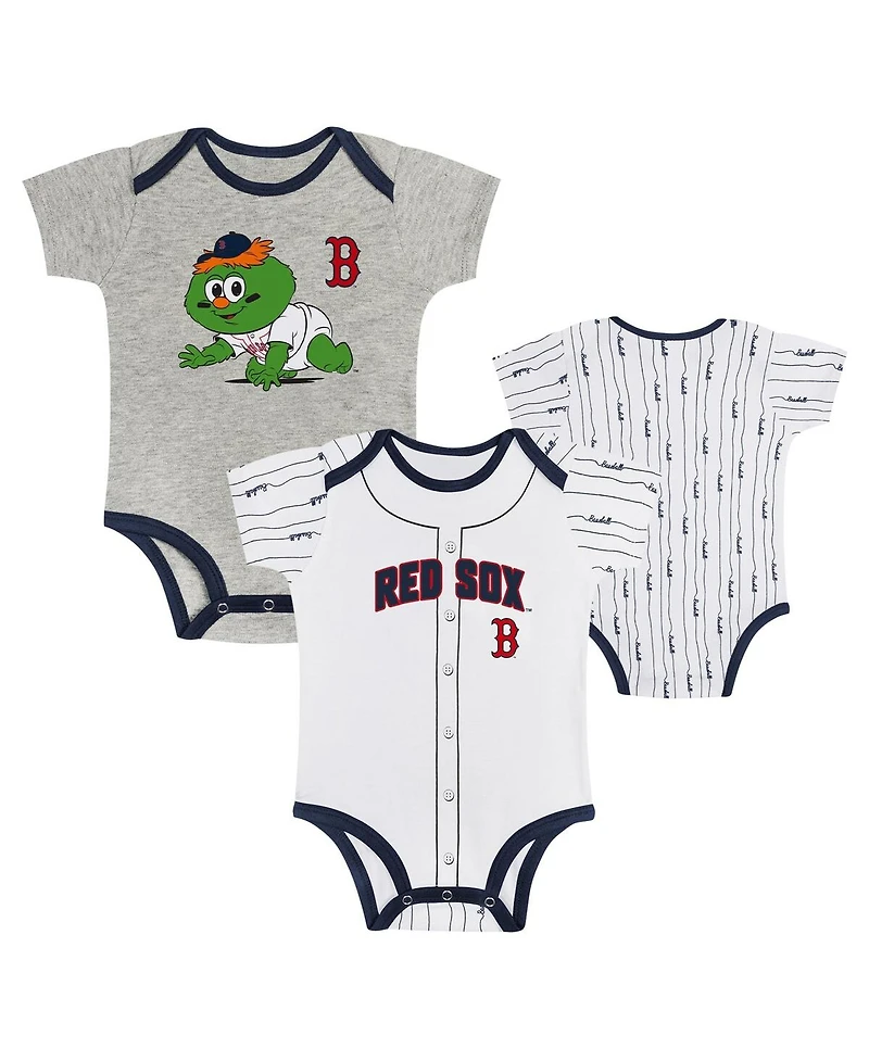 Outerstuff Big Boys and Girls Boston Red Sox Play Ball 2-Pack Bodysuit Set