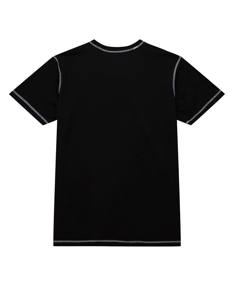 Mitchell & Ness Men's Black Chicago Bulls Hardwood Classics Contrast 2K Graphic T-Shirt