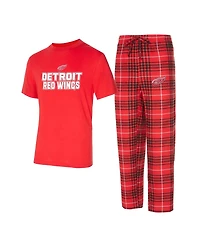 Concepts Sport Men's 2-Pieace Detroit Red Wings Vector Top and Pants Sleep Set
