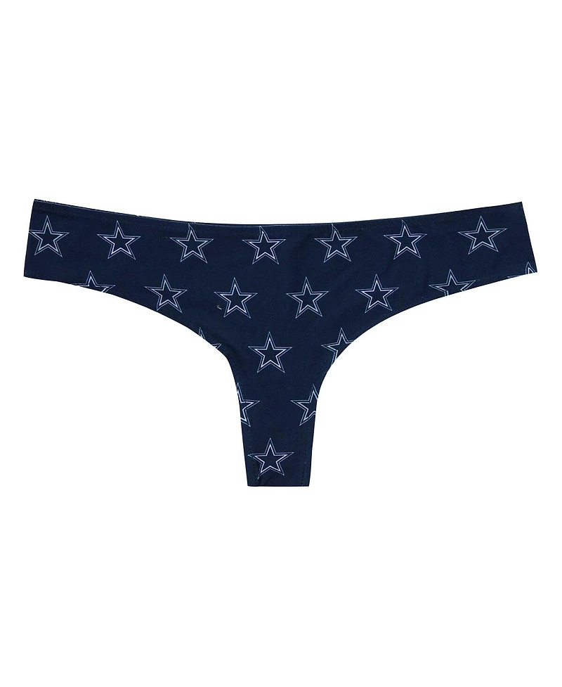 Concepts Sport Women's Navy Dallas Cowboys Record Allover Print Knit Thong