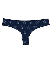 Concepts Sport Women's Navy Dallas Cowboys Record Allover Print Knit Thong