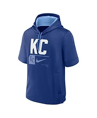 Nike Men's Royal Kansas City Royals Tri Code Lockup Short Sleeve Pullover Hoodie