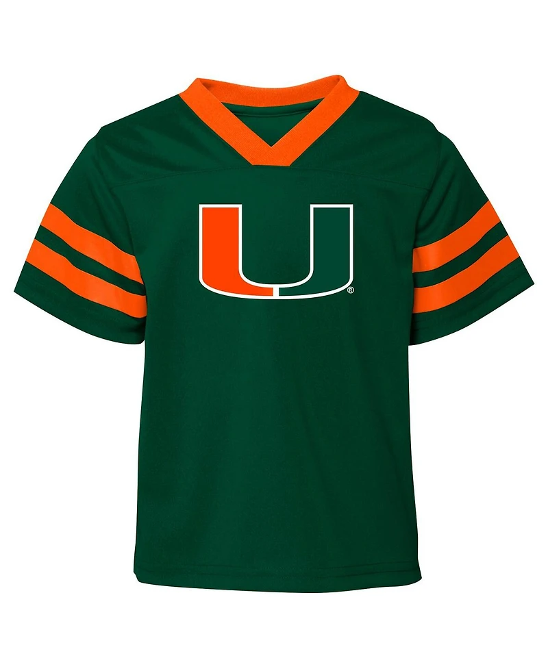 Outerstuff Big Boys and Girls Miami Hurricanes 2-Piece Red Zone Jersey Pants Set