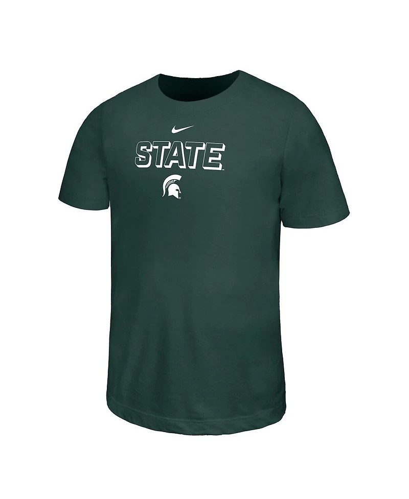 Nike Big Boys and Girls Green Michigan State Spartans Legend Performance T-Shirt