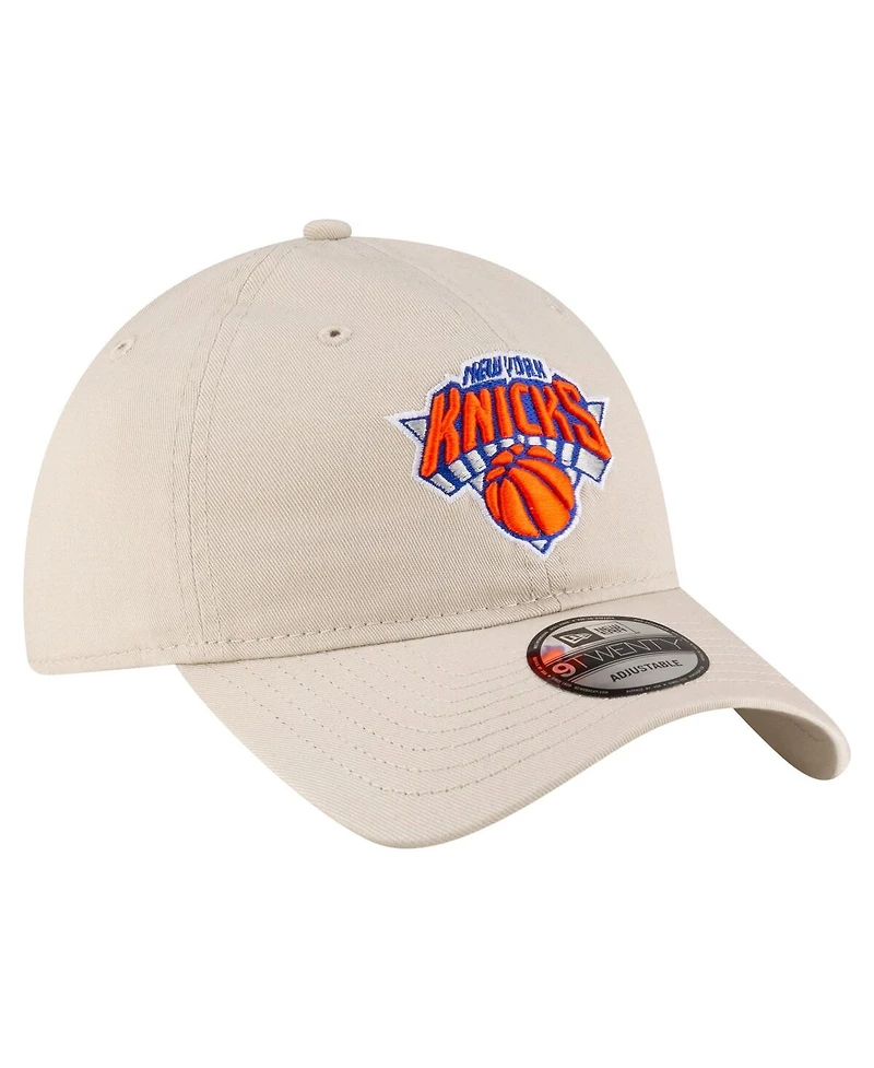 New Era Men's Tan New York Knicks Basic 9TWENTY Adjustable Hat