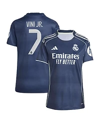 Adidas Women's Vini Jr. Blue Real Madrid 2025/26 Away Replica Player Jersey