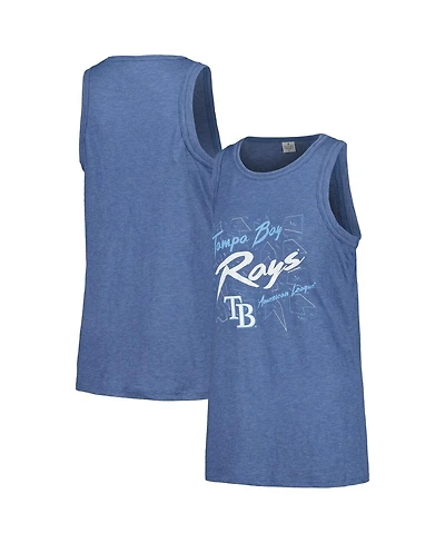 Soft As A Grape Women's Navy Tampa Bay Rays Gauze High Neck Tank Top