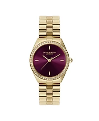 Olivia Burton Women's Bejewelled Le Gold Tone Stainless Steel Bracelet Watch, 34mm