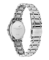 Olivia Burton Women's Egerton Silver Tone Stainless Steel Bracelet Watch, 28mm