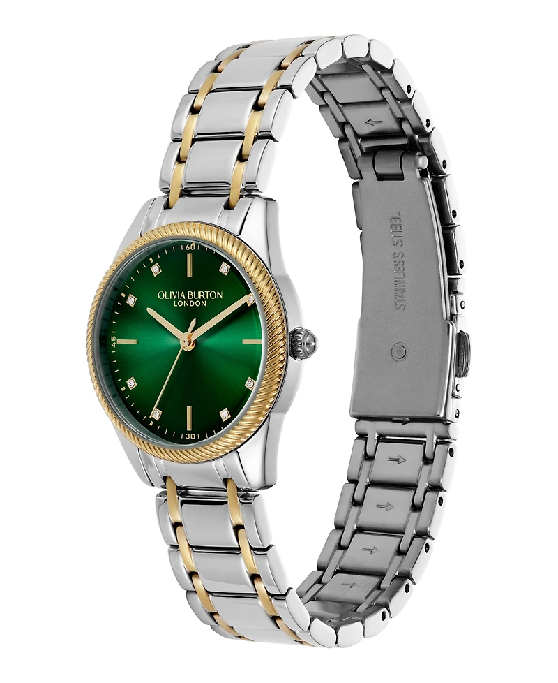 Olivia Burton Women's Egerton Two Tone Stainless Steel Bracelet Watch, 28mm