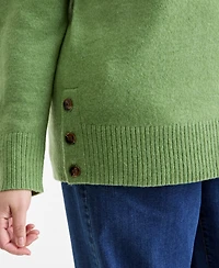 Style & Co Plus Solid Shawl-Collar Tunic Sweater, Macy's Exclusive