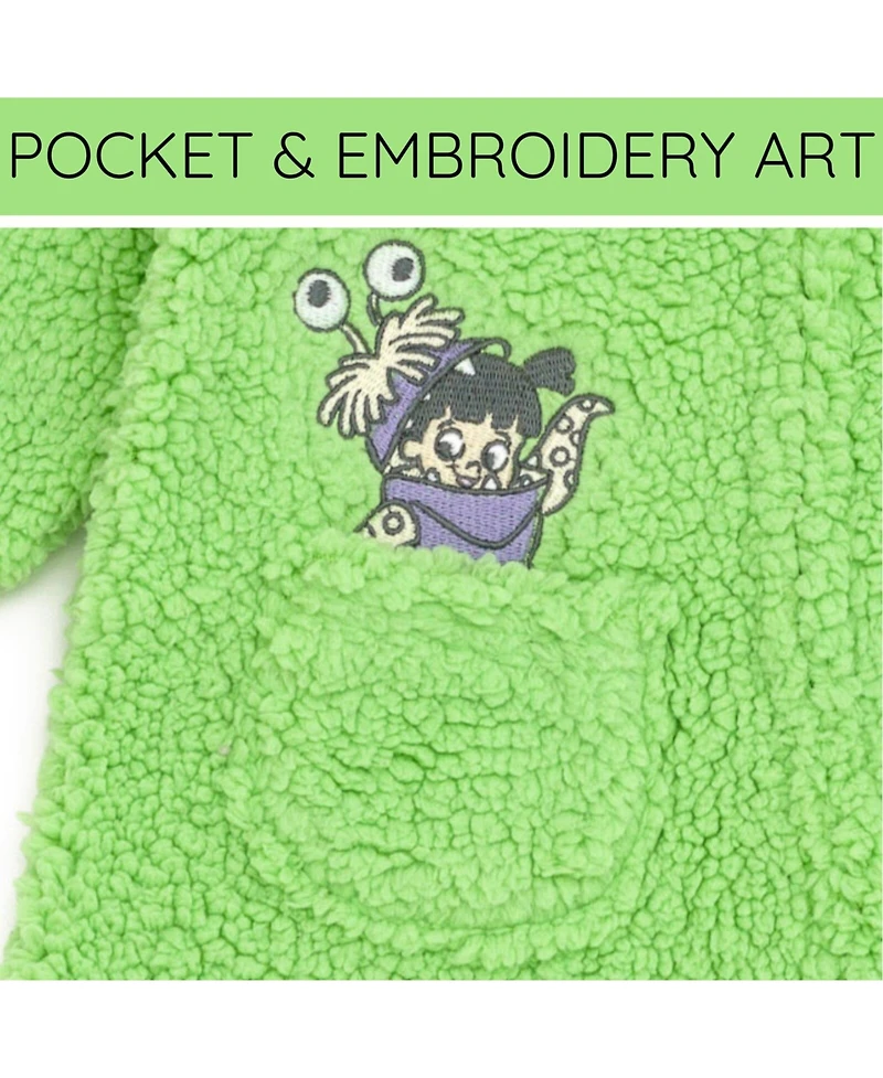 Monsters Inc. Baby Boys Zip Up Cosplay Coverall Cozy Sherpa