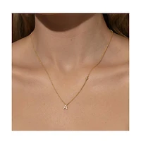 14k Gold-Plated Pave Initial Necklace