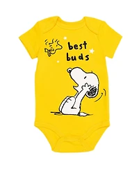 Peanuts Snoopy Charlie Brown Boys 5 Pack Bodysuits Multi Infant