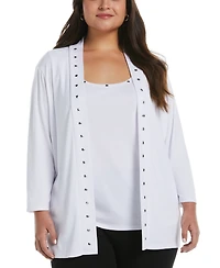 Rafaella Plus Crew Neck Tank Top