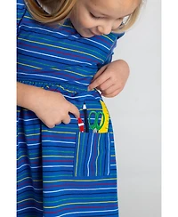 Florence Eiseman Stripe Knit Dress With School Supplies