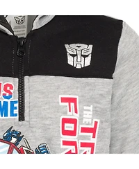 Transformers Toddler Boys Optimus Prime Bumblebee Megatron Half Zip Pullover Hoodie