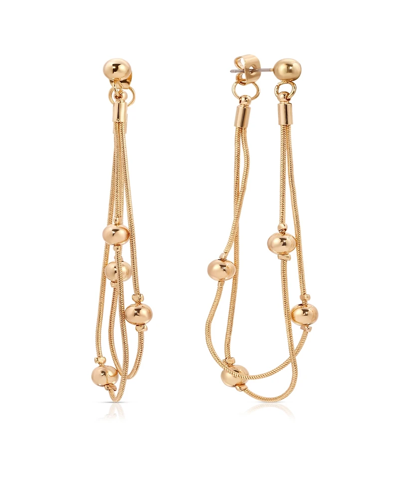 Ettika Bubble Snake Chain Earrings