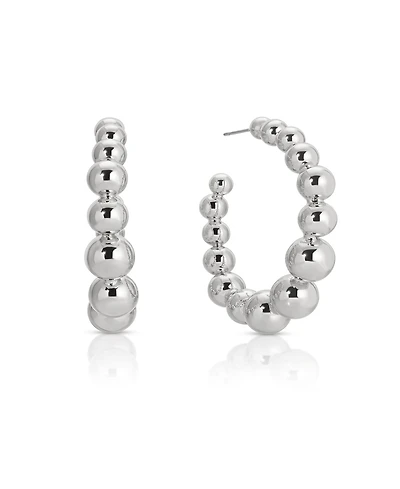 Ettika Bubble Ball Hoops Earrings