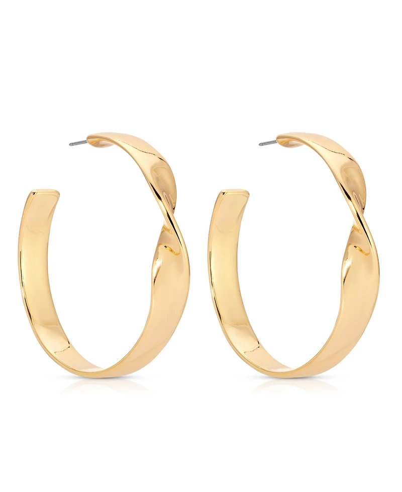 Ettika Heirloom Twist Medium Hoops Earrings