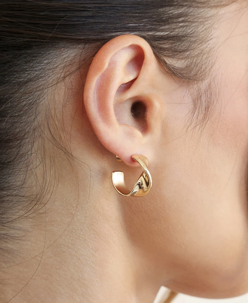 Ettika Heirloom Twist Small Hoops Earrings