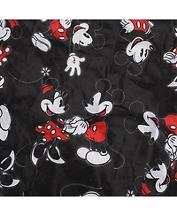 Disney Mickey & Minnie Mouse Women's All-Over Print Black Satin Bonnet
