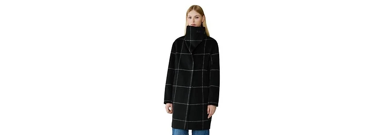 Soia & Kyo Women's Jackie-p Double Face Wool Cocoon Coat