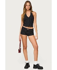 Edikted Women's Twyla Polka Dot Halter Top