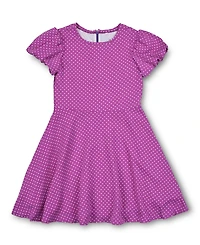 Florence Eiseman Big Girls Polka Dot Dress W/Bubble Sleeves