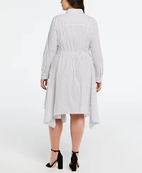 Ella Rafaella Plus Handkerchief Dress with Chain Belt