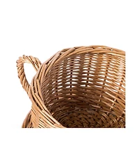 Wickerwise Wicker Saucer Coffee Mug Cup Decorative Gift Basket Desk Organizer